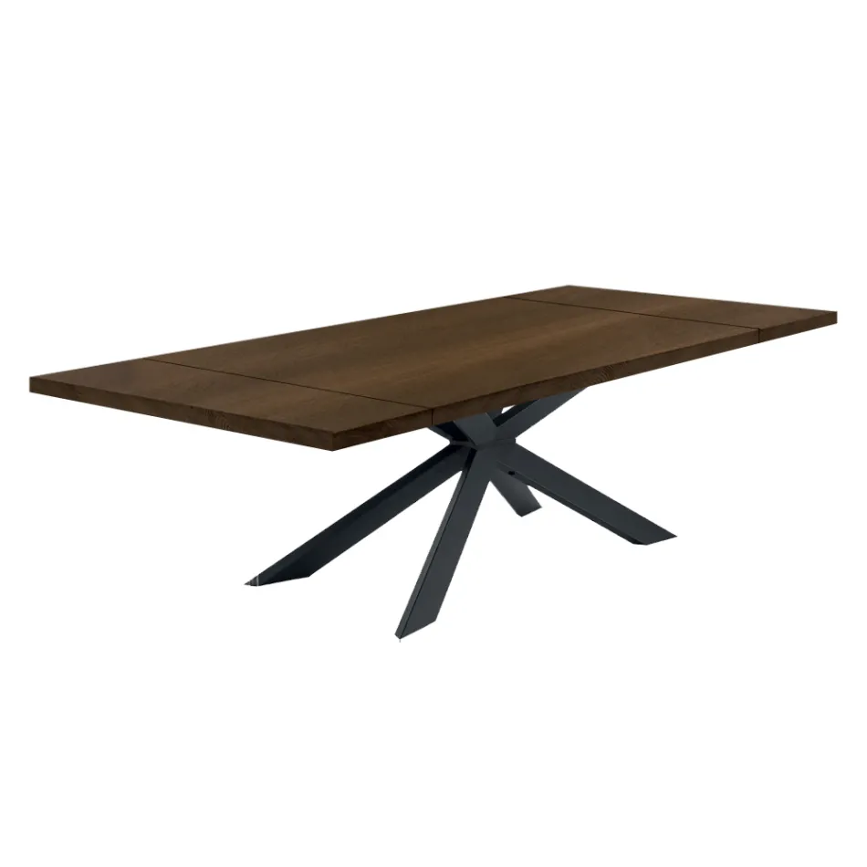 Tavolo Allungabile Fino a 300 cm con Piano Impiallacciato Made in Italy - Grotta Viadurini