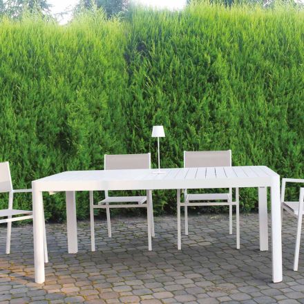 Tavolo Allungabile fino a 300 cm da Esterno in Alluminio Verniciato - Glass Viadurini