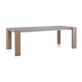 Tavolo Allungabile Fino a 300 cm in Ceramica e Gambe in Legno - Ipanemo