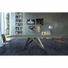 Tavolo Allungabile Fino a 300 cm in Fenix e Acciaio Made in Italy - Settimmio Viadurini