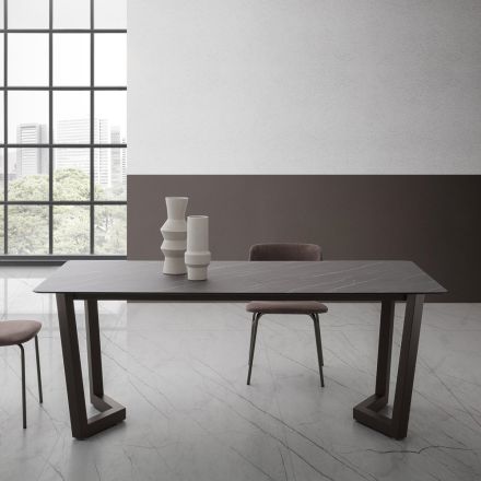 Tavolo Allungabile Fino a 300 cm in Hpl Stratificato Made in Italy - Bastiano Viadurini