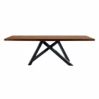 Tavolo Allungabile Fino a 300 cm in Legno e Acciaio Made in Italy - Settimmio Viadurini