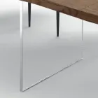 Tavolo Allungabile Fino a 300 cm in Legno Impiallacciato e Vetro – Strappo Viadurini