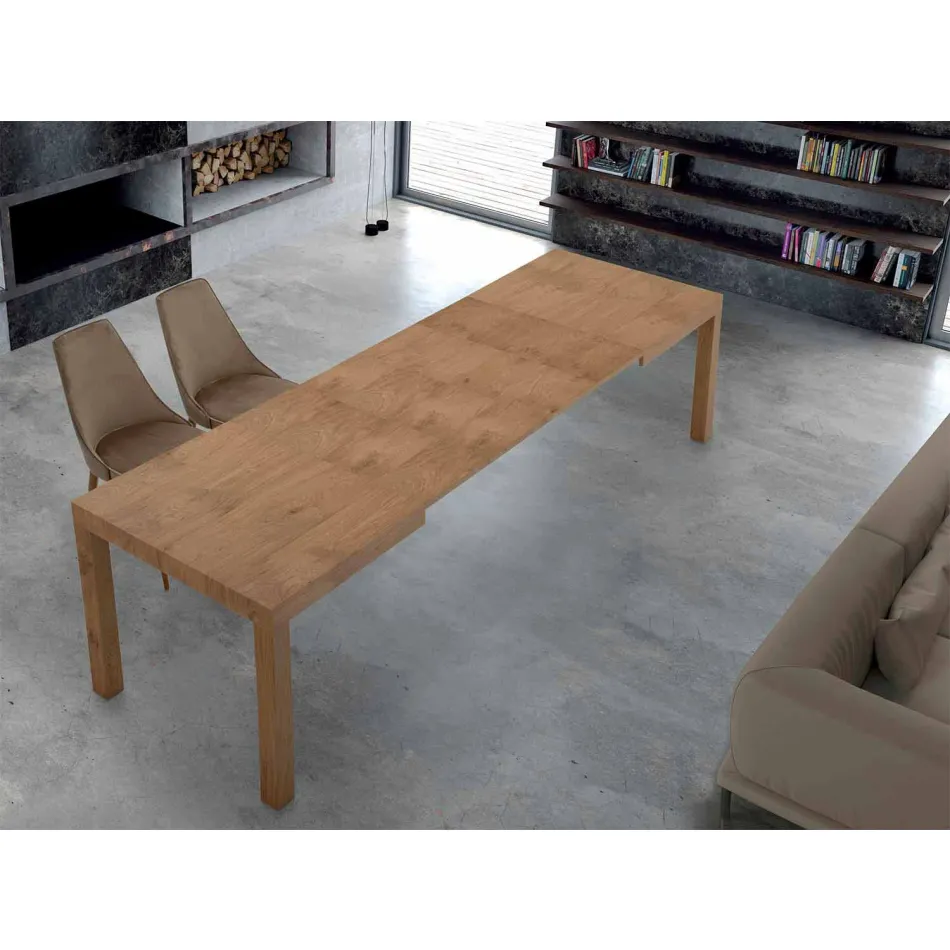 Tavolo Allungabile Fino a 470 cm in Legno Impiallacciato Made in Italy – Gordito Viadurini