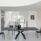 Tavolo Allungabile in Ceramica Calacatta Black Lucidato Starlit - Balia Viadurini