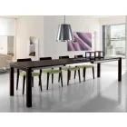 Tavolo Allungabile in Legno Frassino con Fasce Laterali Verniciato Grigio – Ketla Viadurini