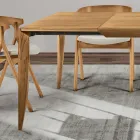 Tavolo Allungabile in Legno Massello di Frassino in Diverse Finiture - Ferenc Viadurini