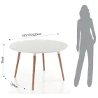 Tavolo allungabile in legno, piano bianco opaco Ian Viadurini