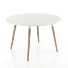 Tavolo allungabile in legno, piano bianco opaco Ian Viadurini