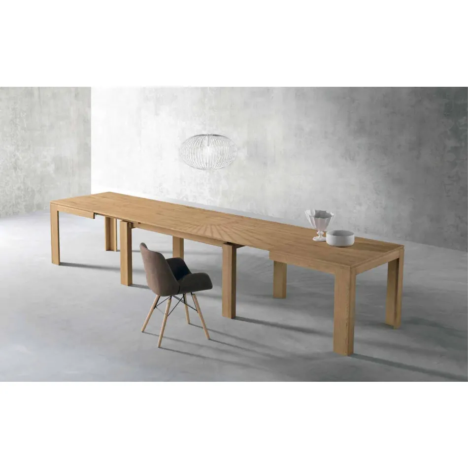 Tavolo Allungabile in Legno Rovere Made in Italy - Sondrio Viadurini