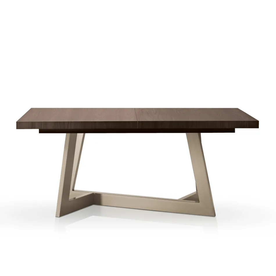 Tavolo Allungabile in Melaminico di 2 Diverse Finiture Made in Italy - Tecna Viadurini