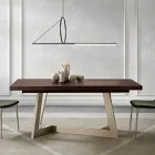 Tavolo Allungabile in Melaminico di 2 Diverse Finiture Made in Italy - Tecna Viadurini
