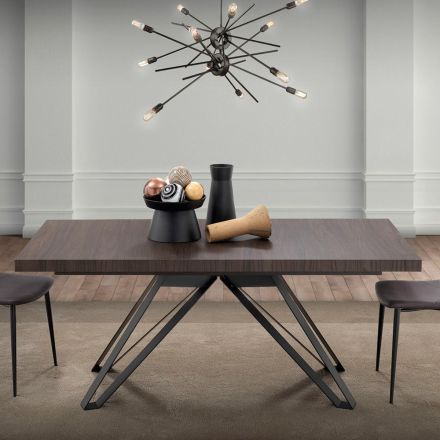 Tavolo Allungabile in Metallo e Melaminico Folding Made in Italy - Meluso Viadurini