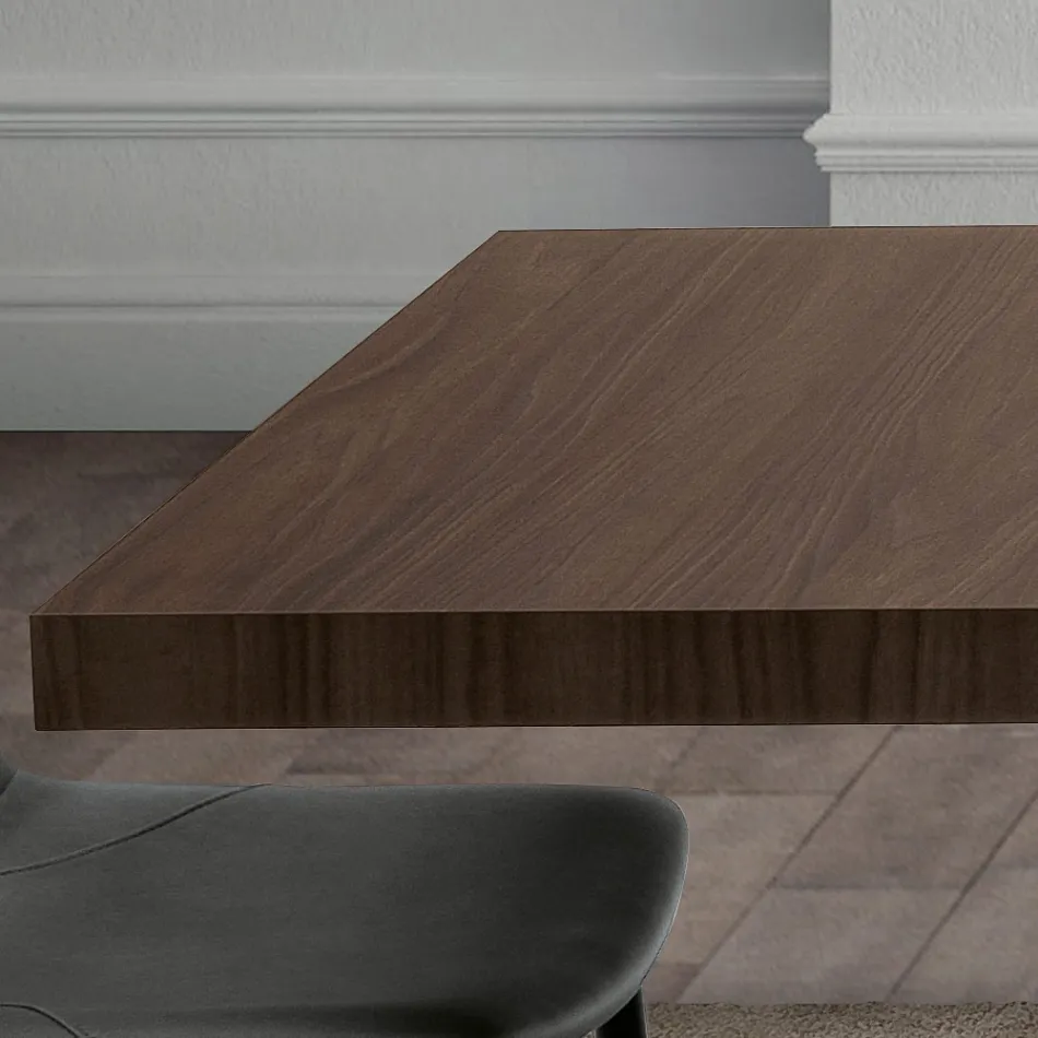 Tavolo Allungabile in Metallo e Melaminico Folding Made in Italy - Meluso Viadurini