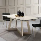 Tavolo Allungabile in Vetroceramica di 3 Diverse Finiture Made in Italy - Tecna Viadurini