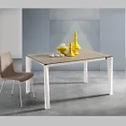 Tavolo Allungabile in Vetroceramica Finitura Fokos Terra Made in Italy - Ariel Viadurini