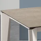 Tavolo Allungabile in Vetroceramica Finitura Fokos Terra Made in Italy - Ariel Viadurini