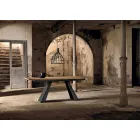 Tavolo Allungabile Lateralmente in Rovere Made in Italy -  Zerba Viadurini