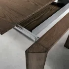Tavolo allungabile moderno con gambe trapezio in legno frassino Parre Viadurini