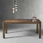 Tavolo allungabile moderno con gambe trapezio in legno frassino Parre Viadurini