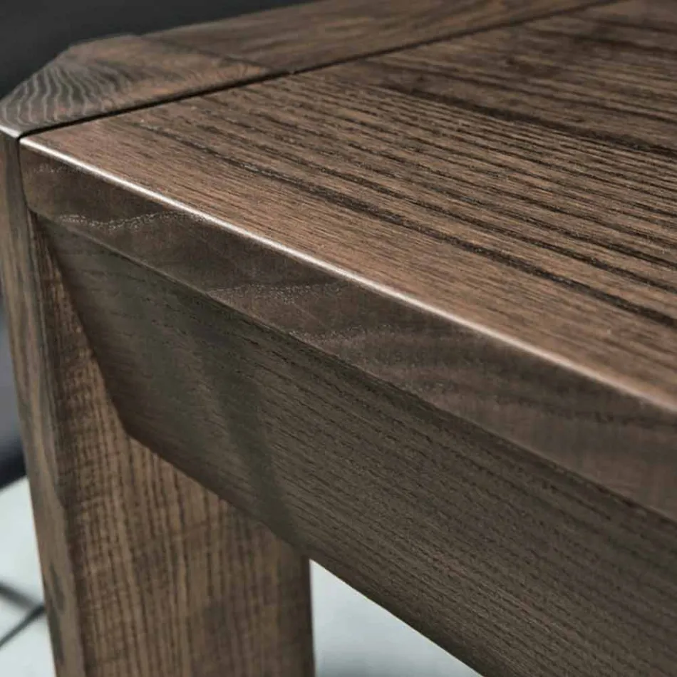 Tavolo allungabile moderno con gambe trapezio in legno frassino Parre Viadurini