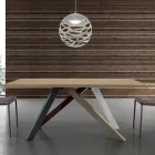 Tavolo Allungabile Moderno con Piano in Legno Laminato Made in Italy – Settimmio Viadurini