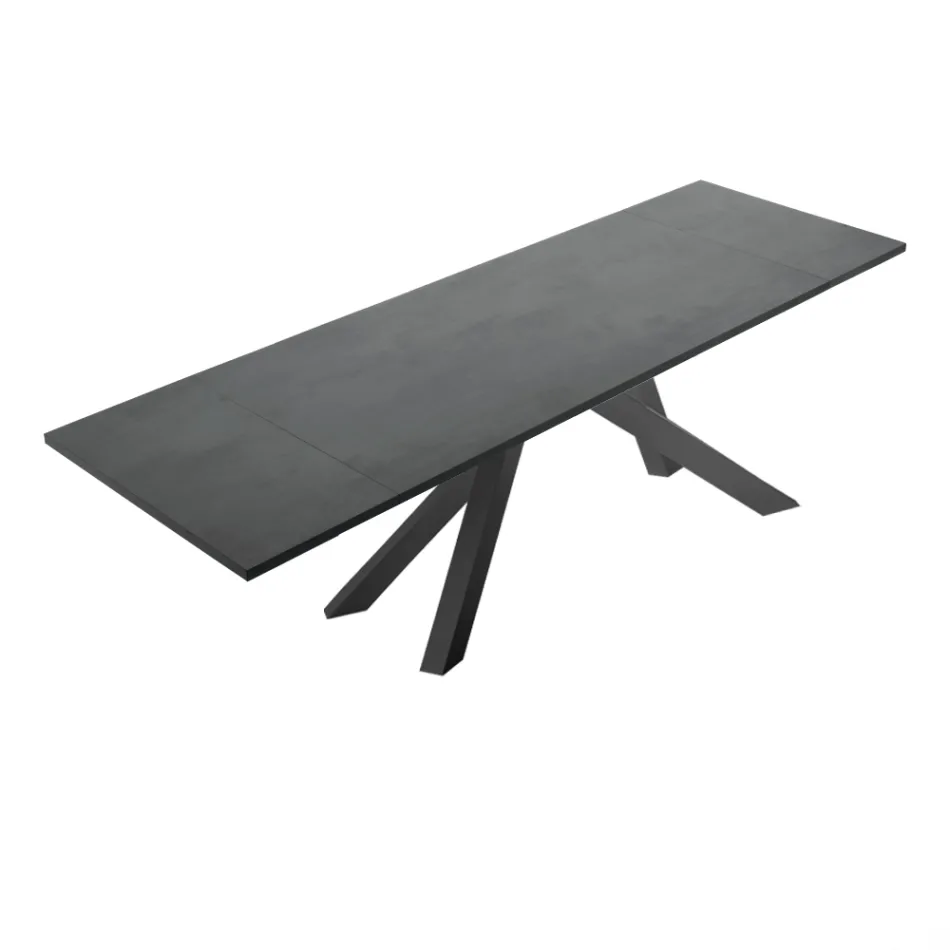 Tavolo Allungabile Moderno con Piano in Legno Laminato Made in Italy – Settimmio Viadurini