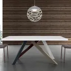 Tavolo Allungabile Moderno con Piano in Legno Laminato Made in Italy – Settimmio Viadurini