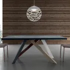 Tavolo Allungabile Moderno con Piano in Legno Laminato Made in Italy – Settimmio Viadurini