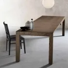 Tavolo allungabile moderno in legno frassino prodotto in Italia Parre Viadurini