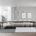 Tavolo Allungabile Moderno in Legno Nobilitato e Sottopiano in Ferro – Marella Viadurini