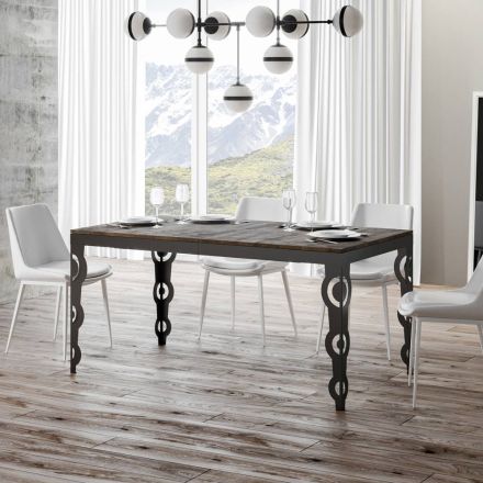 Tavolo Allungabile Moderno in Legno Nobilitato e Sottopiano in Ferro – Marella Viadurini