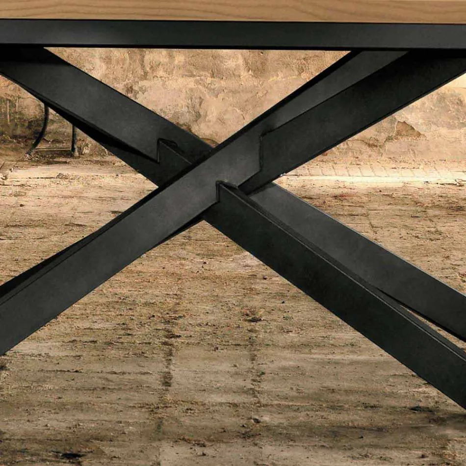 Tavolo Allungabile Moderno in Legno Rovere Made in Italy - Oncino Viadurini