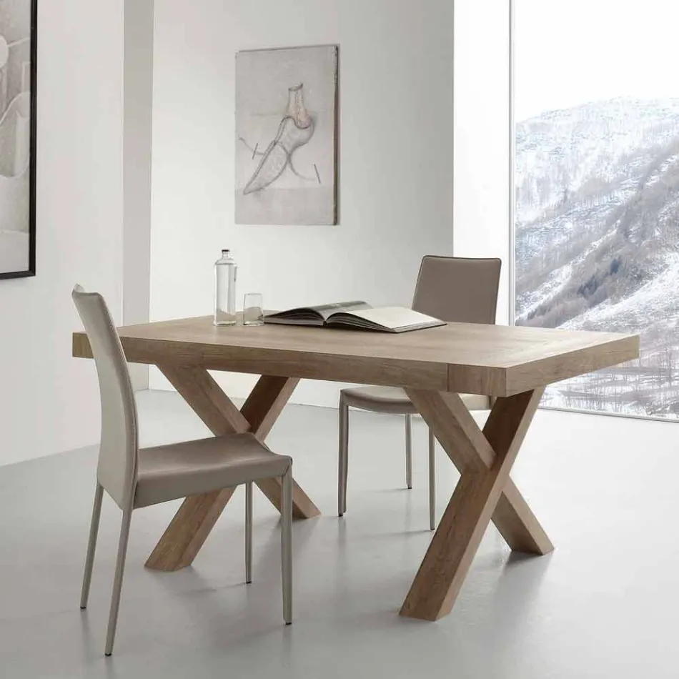Tavolo allungabile moderno in nobilitato e Mdf Denver  Viadurini