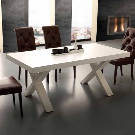 Tavolo allungabile moderno in nobilitato e Mdf Denver  Viadurini
