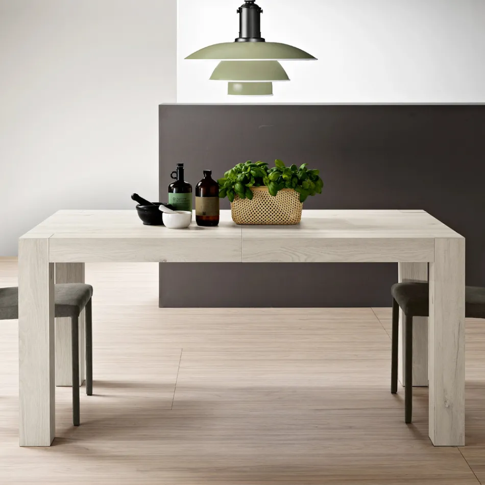 Tavolo Allungabile Realizzato in Melaminico Folding Made in Italy - Oky Viadurini