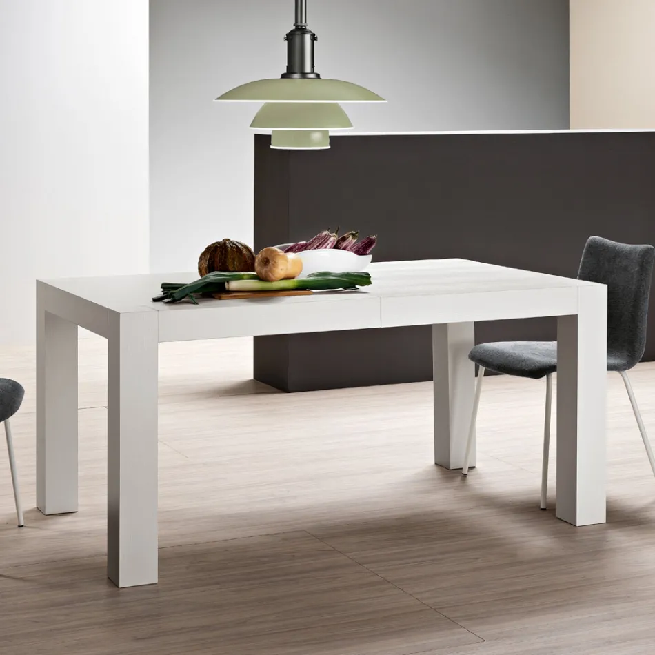 Tavolo Allungabile Realizzato in Melaminico Folding Made in Italy - Oky Viadurini