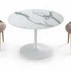 Tavolo Allungabile Rotondo da Soggiorno in Laminato Made in Italy - Dollars Viadurini