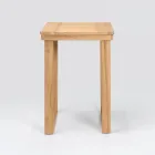 Tavolo Alto da Bar Realizzato in Teak Naturale Spazzolato - Sponda Viadurini