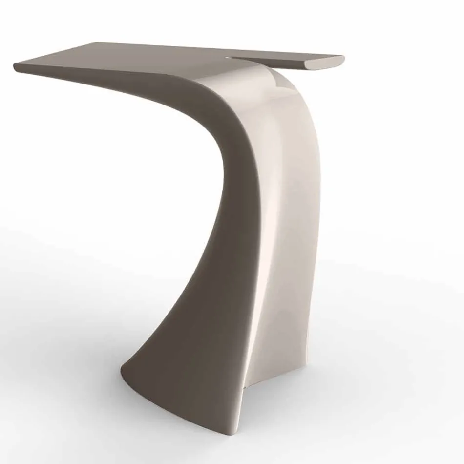 Tavolo alto da esterno H 100 cm di design, in polietilene, Wing Vondom Viadurini