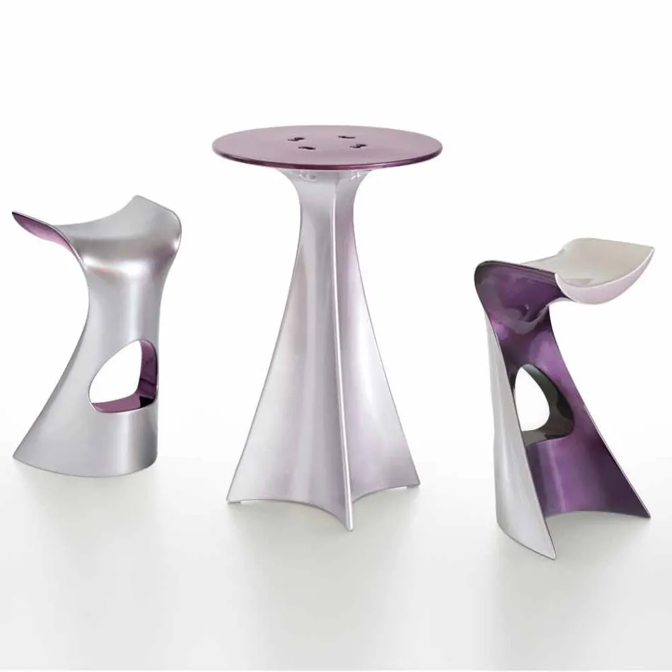 Tavolo Alto di Design Moderno, in Polietilene - Jet Next by Slide Viadurini