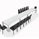 Tavolo con Allunghe Interne e Bordo Folding in Laminato Made in Italy - Gordito  Viadurini