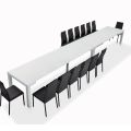 Tavolo con Allunghe Interne e Bordo Folding in Laminato Made in Italy - Gordito 