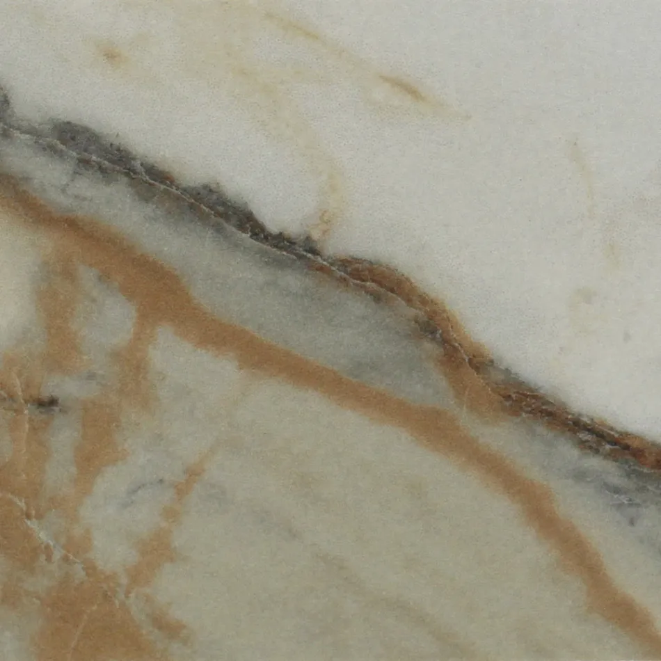 Tavolo con Base in Legno e Piano in Ceramica Calacatta Hermitage - Infinity Viadurini