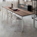 Tavolo con Piano Allungabile Fino a 334 cm Effetto Legno Made in Italy - Bavaria