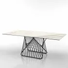 Tavolo con piano in vetroceramica moderno made in Italy, Mitia Viadurini