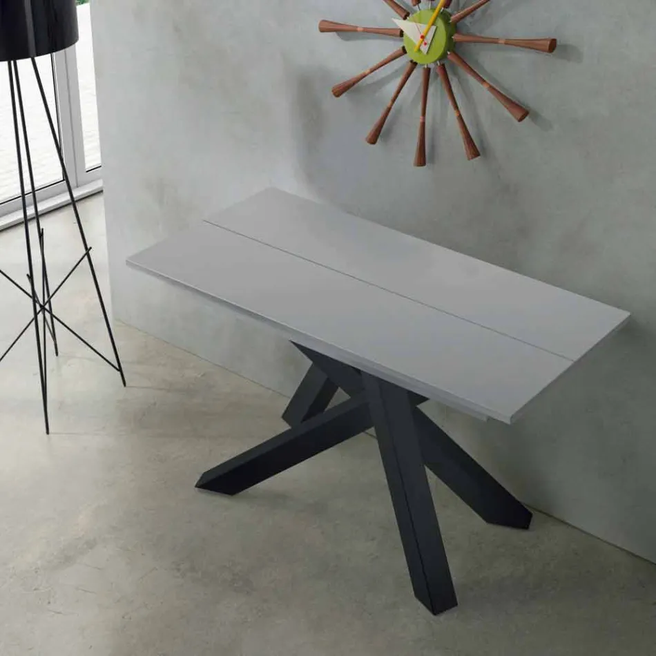 Tavolo Consolle Allungabile fino a 325 cm in Melaminico Made in Italy – Settimmio Viadurini