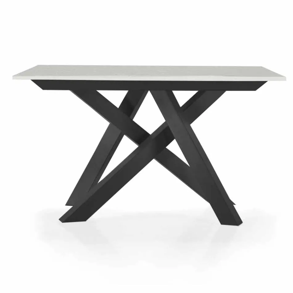 Tavolo Consolle Allungabile fino a 325 cm in Melaminico Made in Italy – Settimmio Viadurini