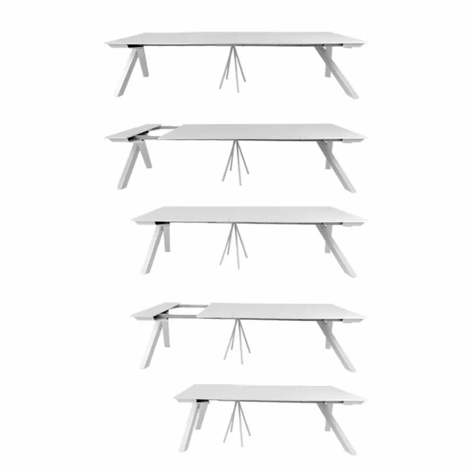 Tavolo Consolle Allungabile fino a 325 cm in Melaminico Made in Italy – Settimmio Viadurini