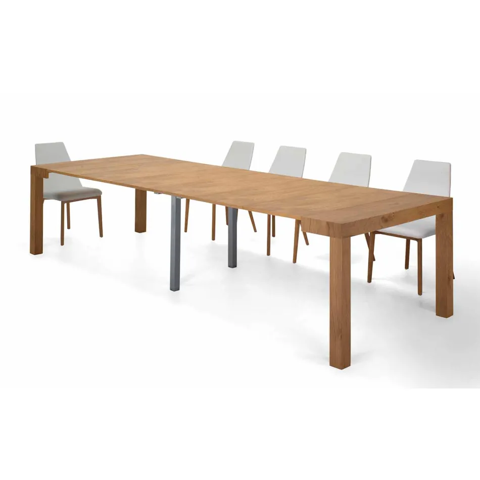 Tavolo Consolle Allungabile in Legno Impiallacciato Made in Italy – Gordito Viadurini